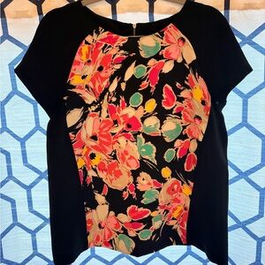 LOFT Black Floral Women's Blouse